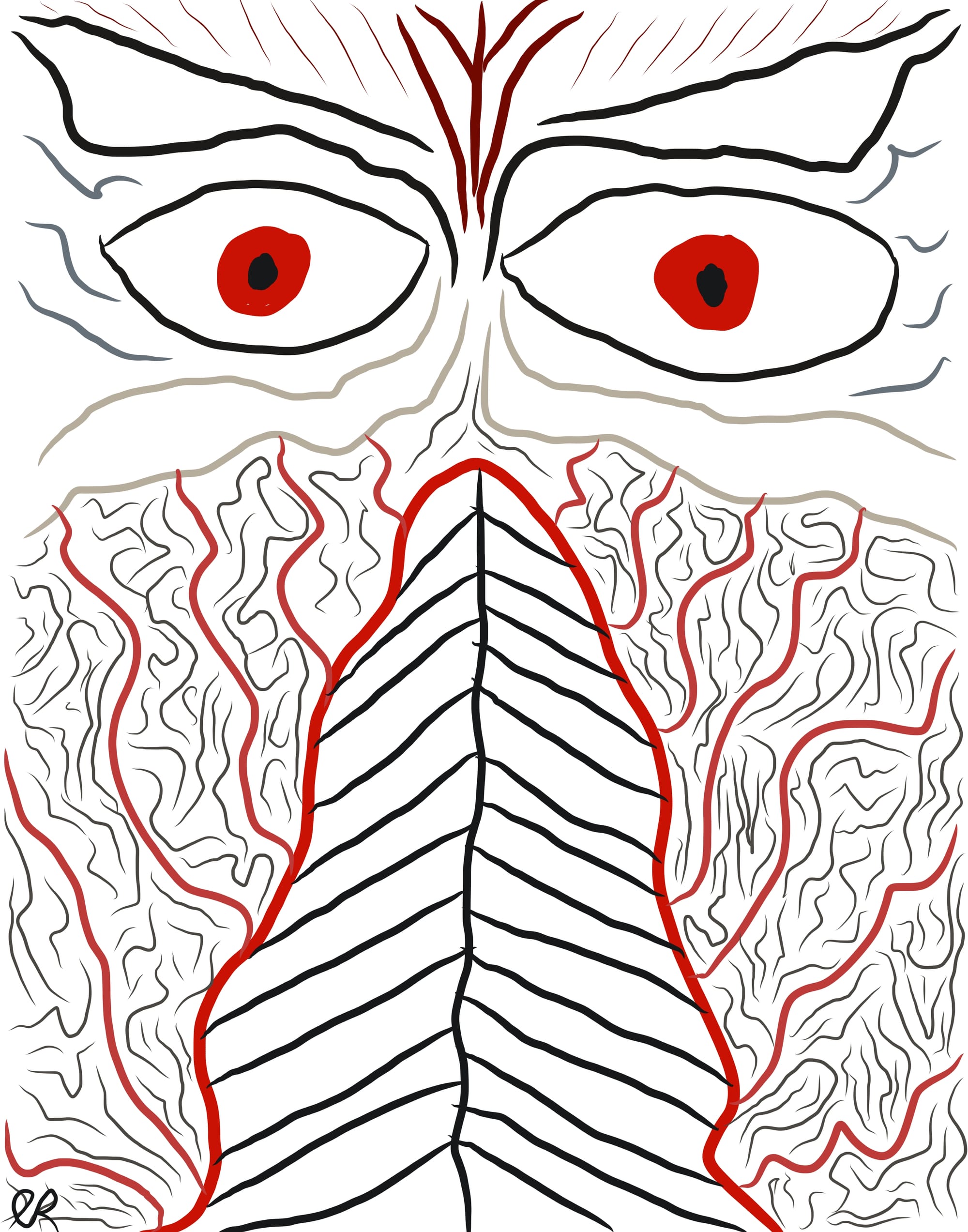 The Eyes That Emerged: A Drawing From My Mental Health Healing Journey